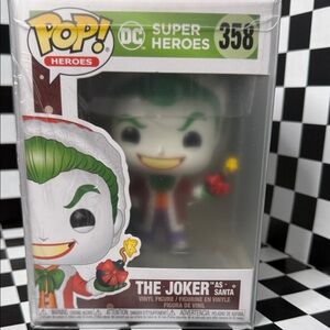 Funko Pop! DC Super Heroes Joker Santa - Green and Red